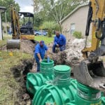 Engineered septic system installation