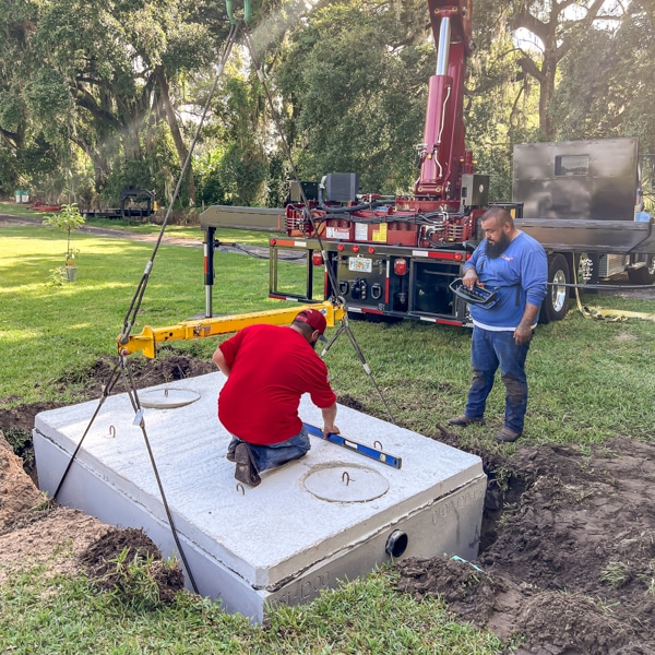 new septic tank and drain field installation in Lakeland FL