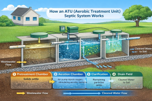 Image: How does a ATU (Aerobic Treatment Unit) septic system work